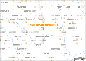 map of Zemplínske Hradište