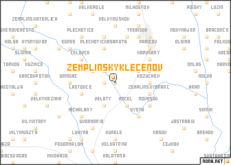 map of Zemplínsky Klečenov