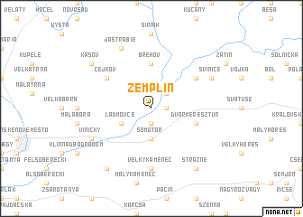 map of Zemplín