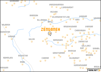map of Zendāneh
