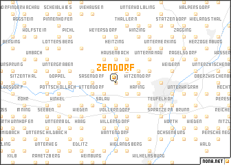 map of Zendorf