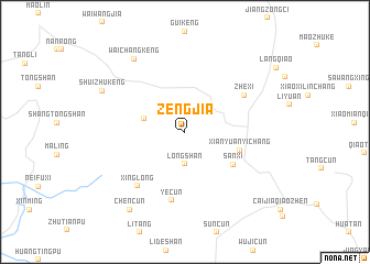 map of Zengjia