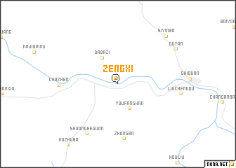 map of Zengxi