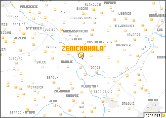 map of Zenić Mahala