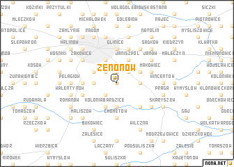 map of Zenonów