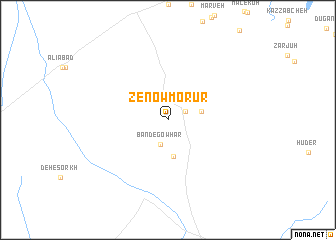 map of Zenow Morūr