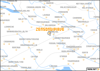 map of Zenson di Piave