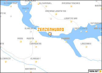 map of Zenzénhuaro