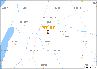 map of Zéoulé