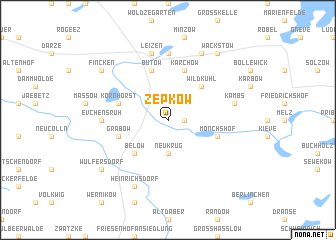 map of Zepkow