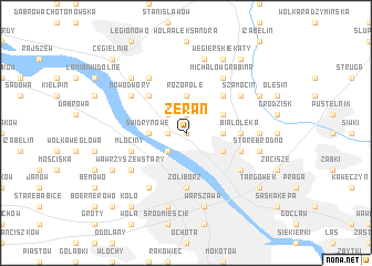 map of Żerań