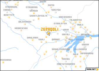 map of Zerāqolī