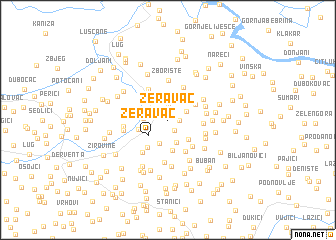 map of Žeravac