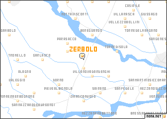 map of Zerbolò