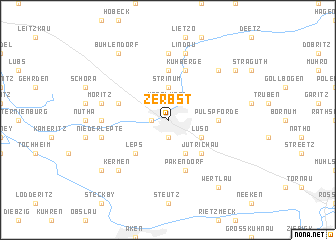 map of Zerbst