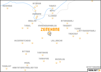 map of Zerehane