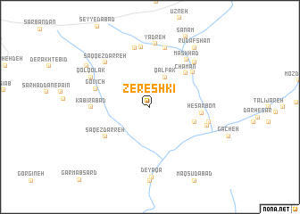 map of Zereshkī