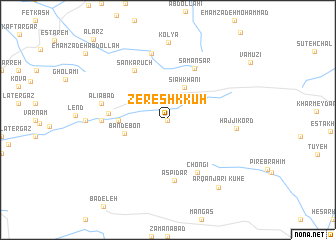 map of Zereshk Kūh