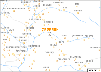 map of Zereshk