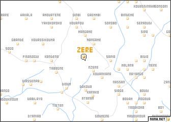 map of Zéré