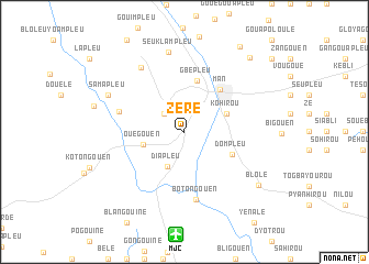 map of Zéré