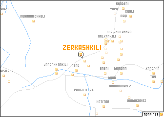 map of Zerkash Kili
