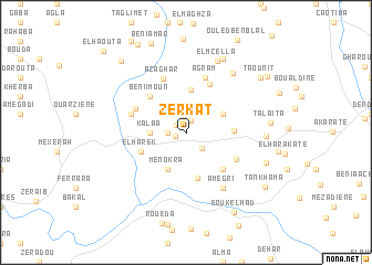 map of Zerkat