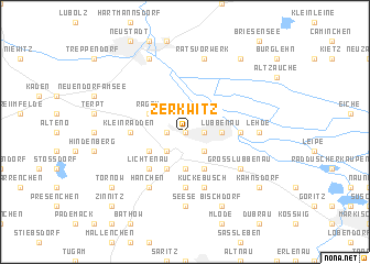 map of Zerkwitz