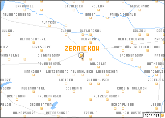 map of Zernickow