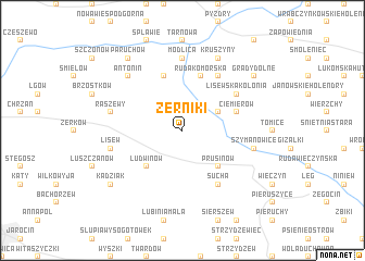 map of Żerniki