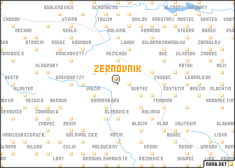 map of Žernovník