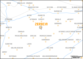 map of Żerocin