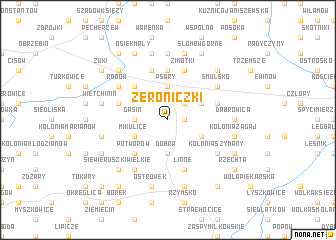 map of Żeroniczki