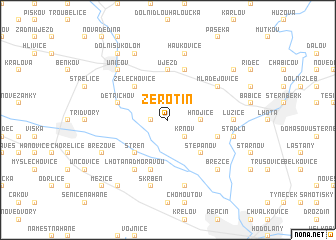 map of Žerotín