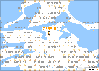 map of Zessin