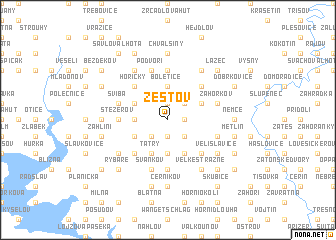 map of Žestov