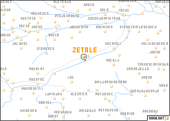 map of Žetale