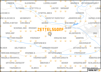 map of Zettelsdorf