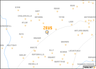 map of Zeus