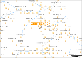 map of Zeutschach