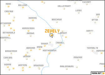 map of Zevely