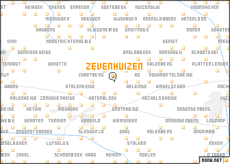 map of Zevenhuizen