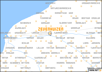 map of Zevenhuizen