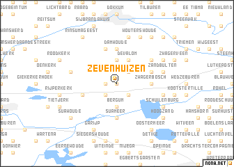 map of Zevenhuizen