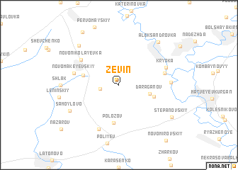 map of Zëvin