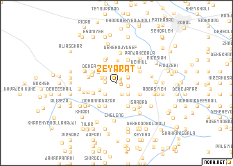 map of Zeyārat