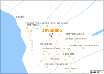 map of Zeydābād