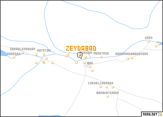 map of Zeydābād