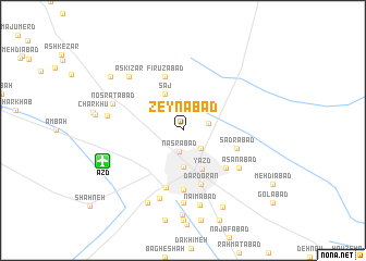 map of Zeynābād