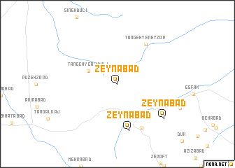 map of Zeynābād